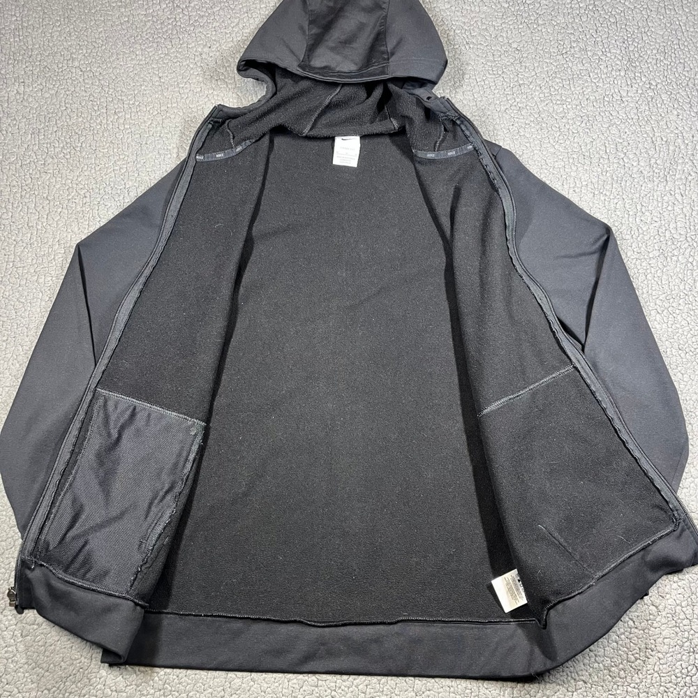 Nike Therma-FIT Mens Full Zip Hoodie Black Training Sweatshirt CU6231-010 M - Picture 6 of 12